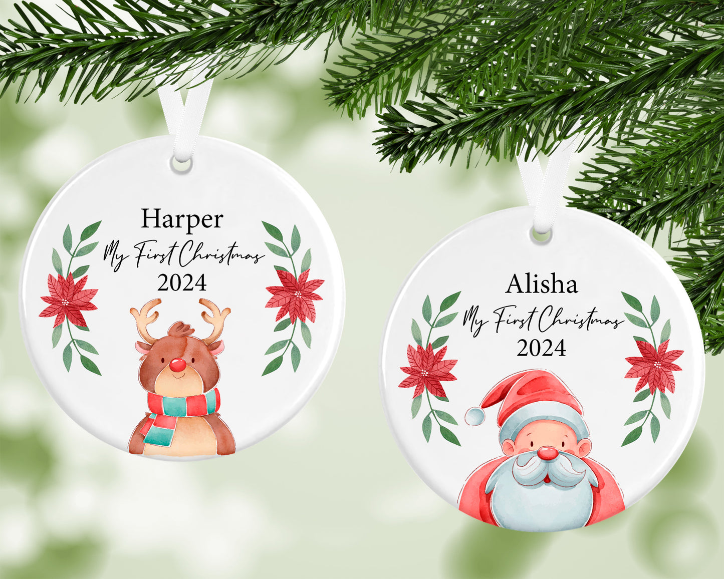 Personalised Baby 1st Christmas Bauble