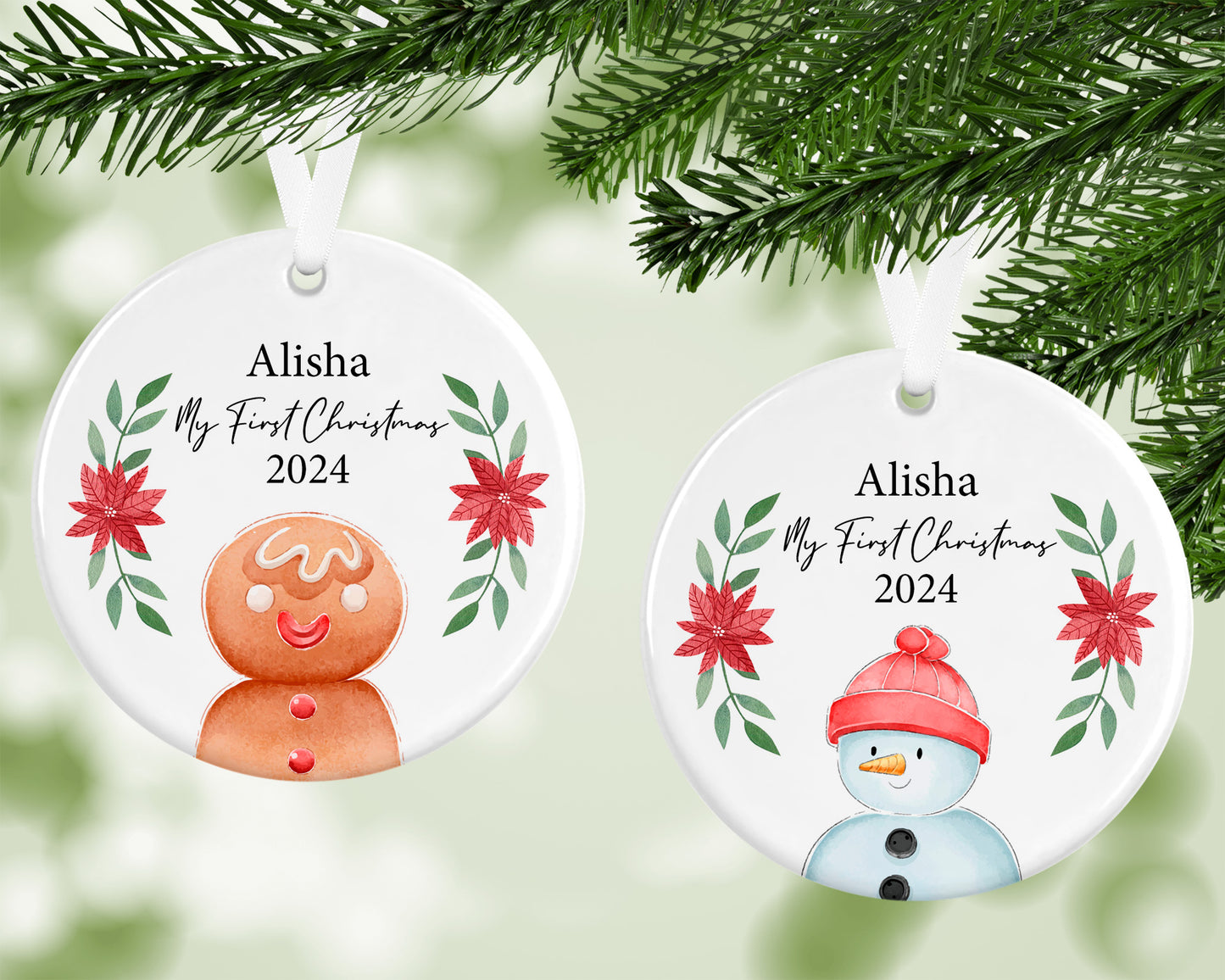 Personalised Baby 1st Christmas Bauble