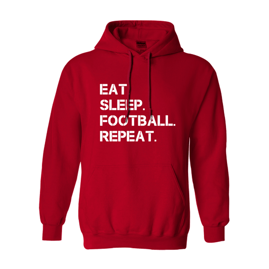 Eat, Sleep, Football, Repeat Kids Hoodie