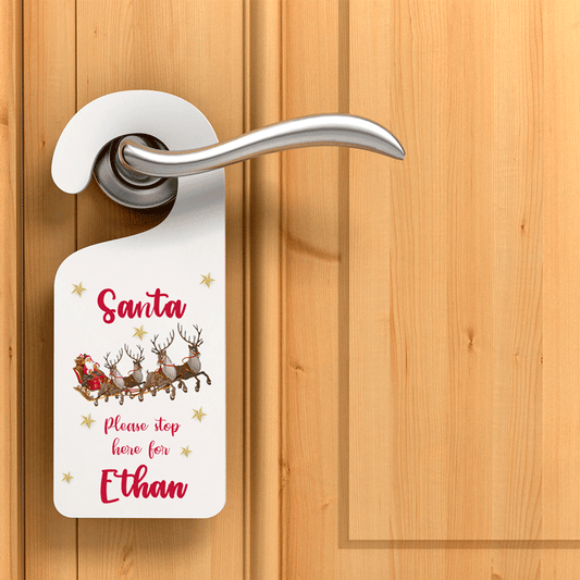 Santa Stop Here Door Hanger